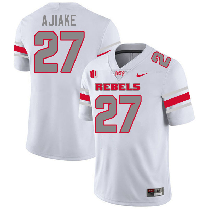 UNLV Rebels #27 Austin Ajiake College Football Jerseys,Uniforms-White